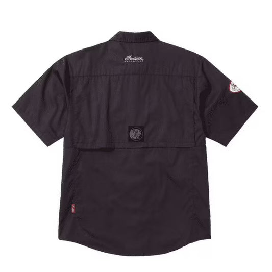 Indian Motorcycle Men's Vented Shirt, Black