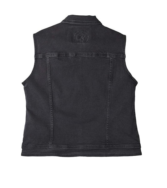 Indian Motorcycle Women's Denim Lana Vest, Black