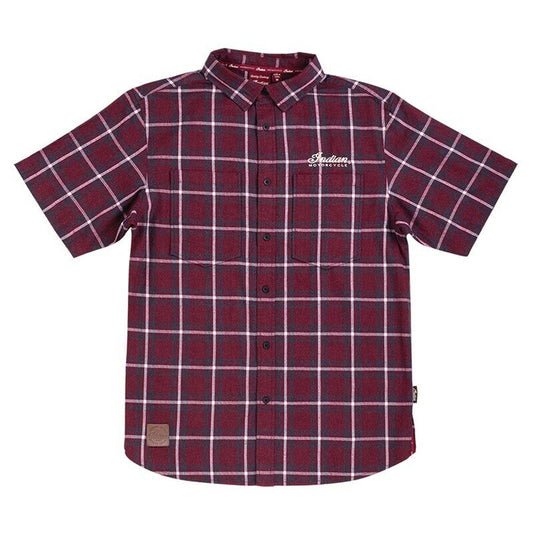 Indian Motorcycle Headdress Plaid Shirt