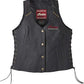 Indian Motorcycle Women's Classic Leather Vest, Black