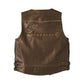 Indian Motorcycle Men's Vintage Leather Vest, Brown