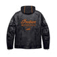 Indian Motorcycle Men's Bridgeport Black Leather Jacket Hoodie 3 in 1