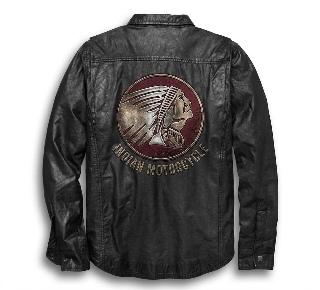 Men's Leather Shirt Jacket