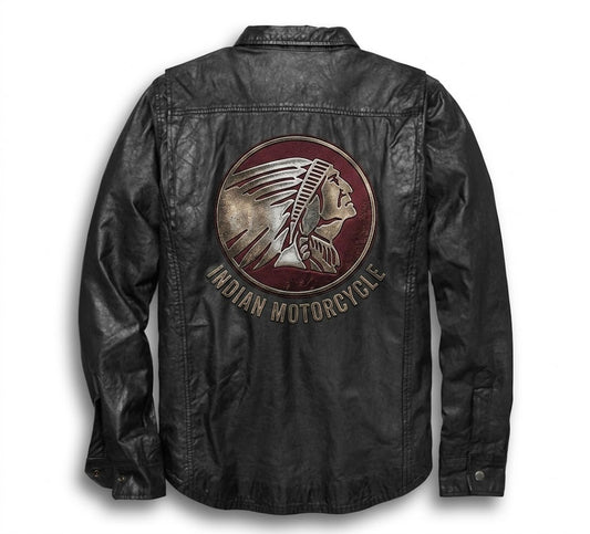 Men's Leather Shirt Jacket