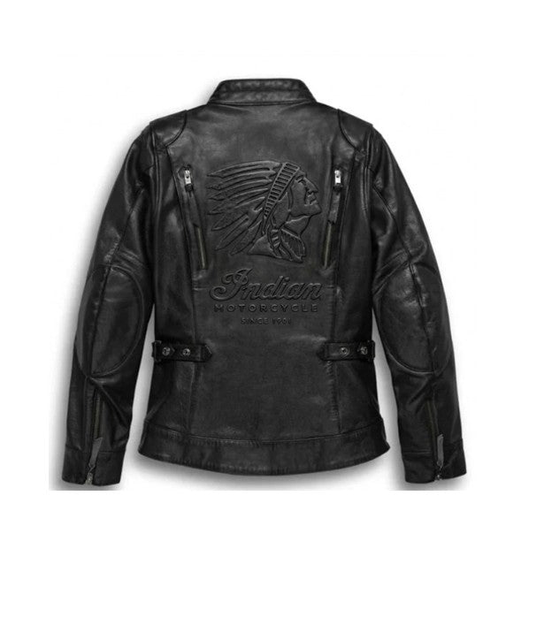 Indian Motorcycle Women's Line Stitcher Leather Jacket