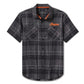 Men's TECH Coolmax Plaid Shirt - Plaid - Asphalt & Black