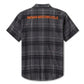 Men's TECH Coolmax Plaid Shirt - Plaid - Asphalt & Black