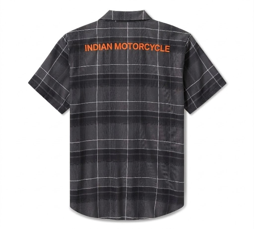 Men's TECH Coolmax Plaid Shirt - Plaid - Asphalt & Black