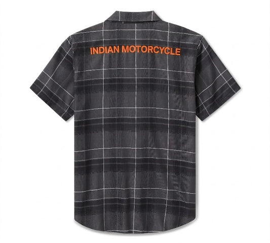 Men's TECH Coolmax Plaid Shirt - Plaid - Asphalt & Black