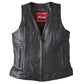 Indian Motorcycle Women's Charlotte Leather Vest, Black