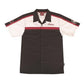 Indian Shirt Men's Color Block Shirt Short Sleeve - Black/Red/Antique White