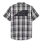 Men's Bar & Shield Plaid Shirt - Ghost Grey & Asphalt