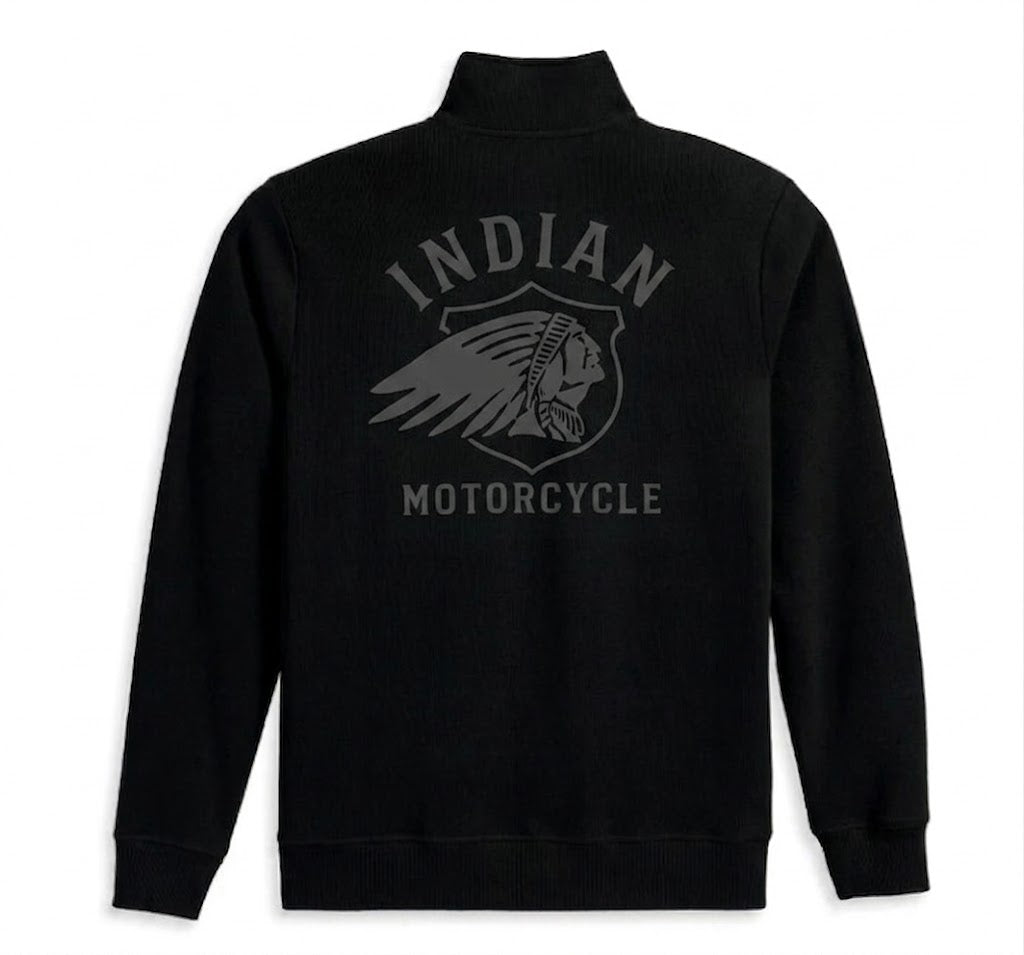 Men's Bar & Shield 1/4 Zip Pullover - Black Beauty