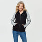 Indian Motorcycle Women's Contrast Sleeve Hoodie Sweatshirt, Black