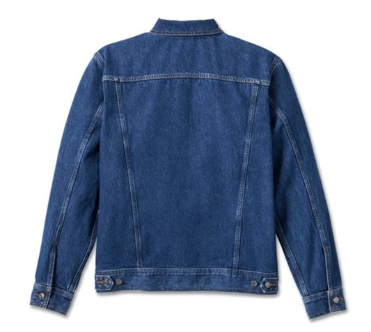 Men's Indian Motorcycle Denim Jacket - Medium Wash Denim