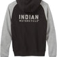 Indian Motorcycle Women's Contrast Sleeve Hoodie Sweatshirt, Black
