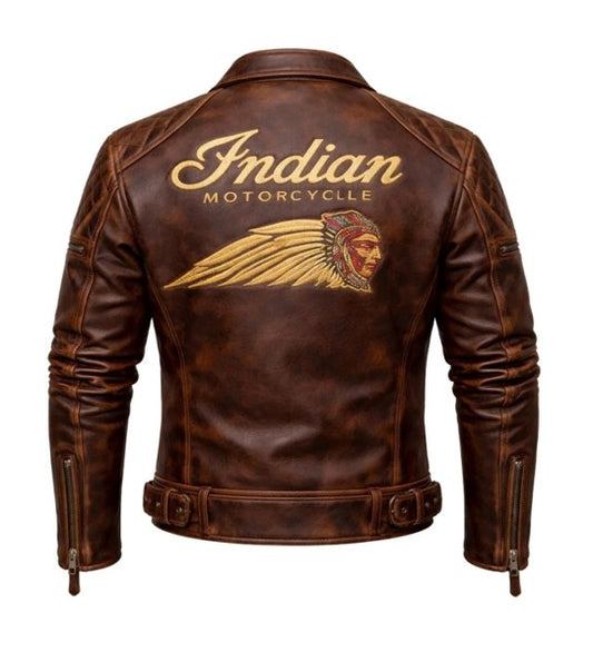 Men's Indian Bomber Icon Leather Jacket V.03