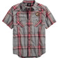 Men's Piping Accent B&S Logo Plaid Woven Shirt