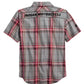 Men's Piping Accent B&S Logo Plaid Woven Shirt