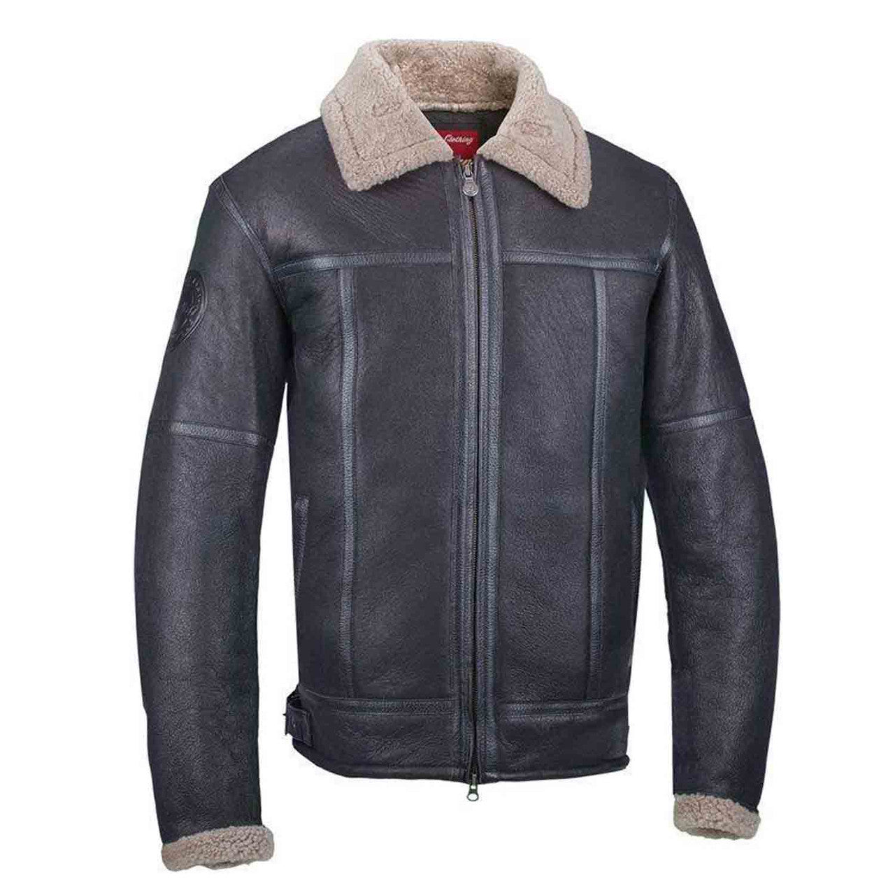 Indian Motorcycle Men's Leather Shearling Riding Jacket