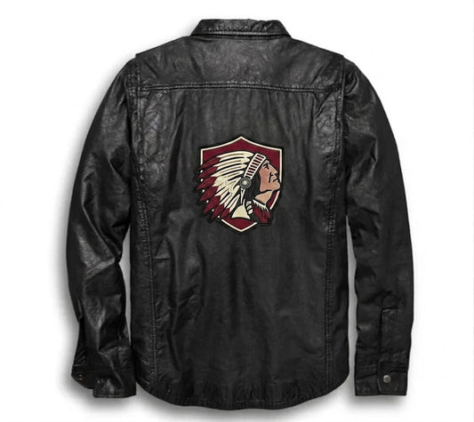 Men's Leather Shirt Jacket
