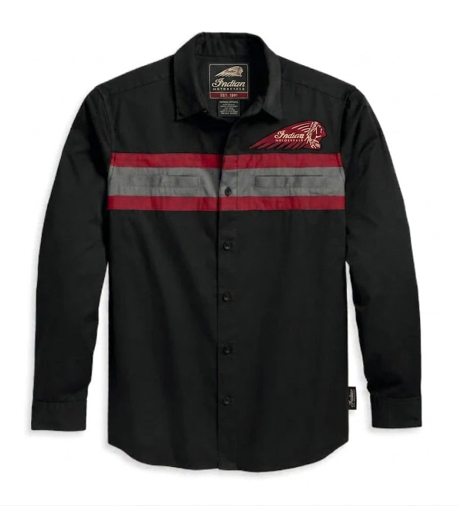Men's Indian Performance Shirt Colorblocked, Black