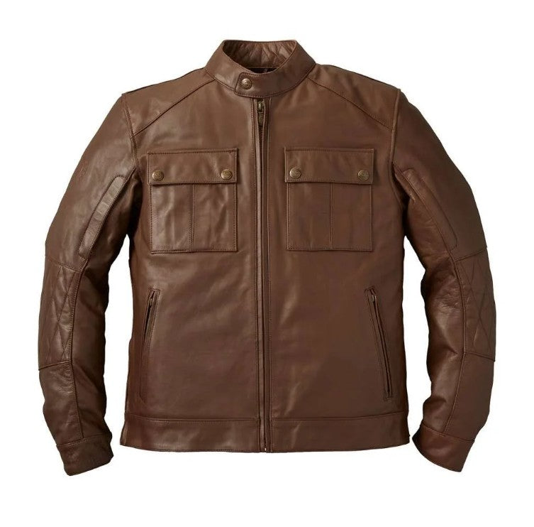 Men's "GETAWAY" Motorcycle Jacket, Brown