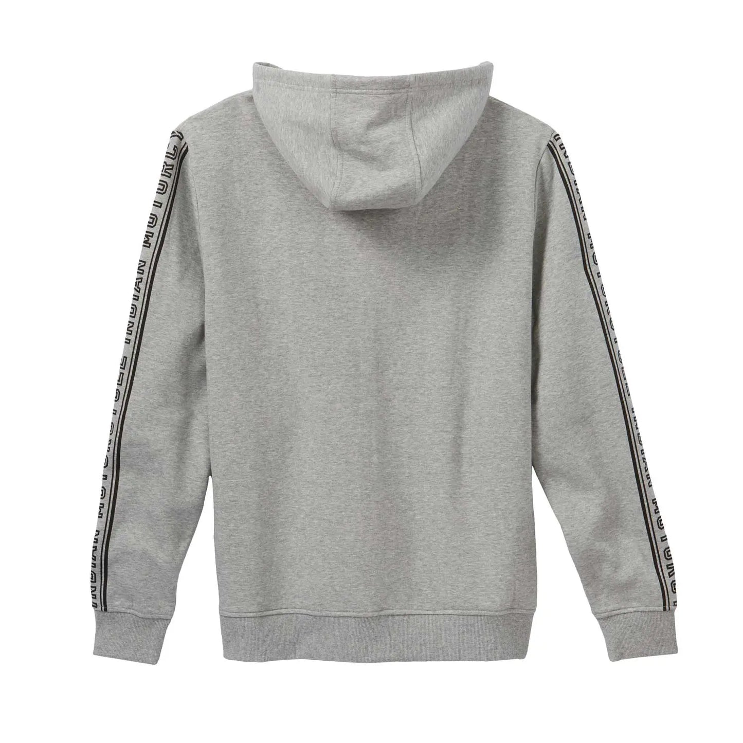 Men's hoodie with print on sleeves, grey