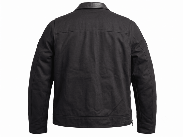 Indian Motorcycle Legend Canvas Jacket – Men's Leather Collar Riding Jacket