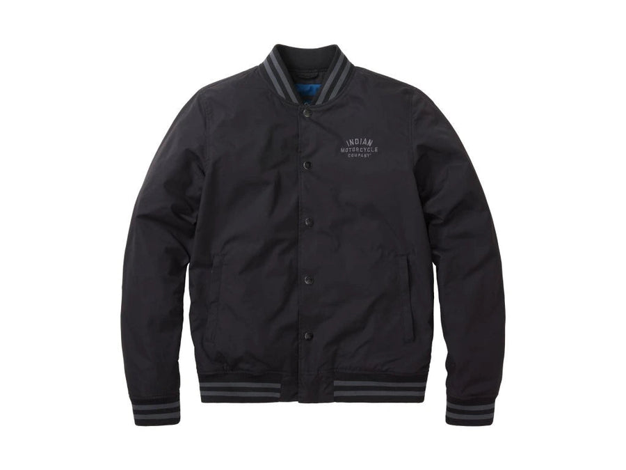 Indian Motorcycle Men's Casual Bomber Jacket - Black - Indian Motorcycle Jacket
