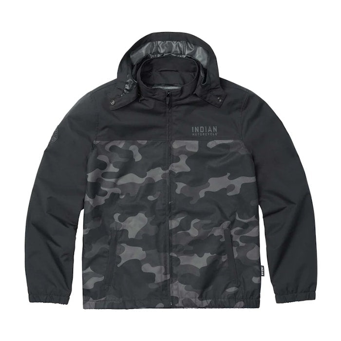 Indian Motorcycle Men's Casual Camo Jacket, Black - Indian Motorcycle Jacket