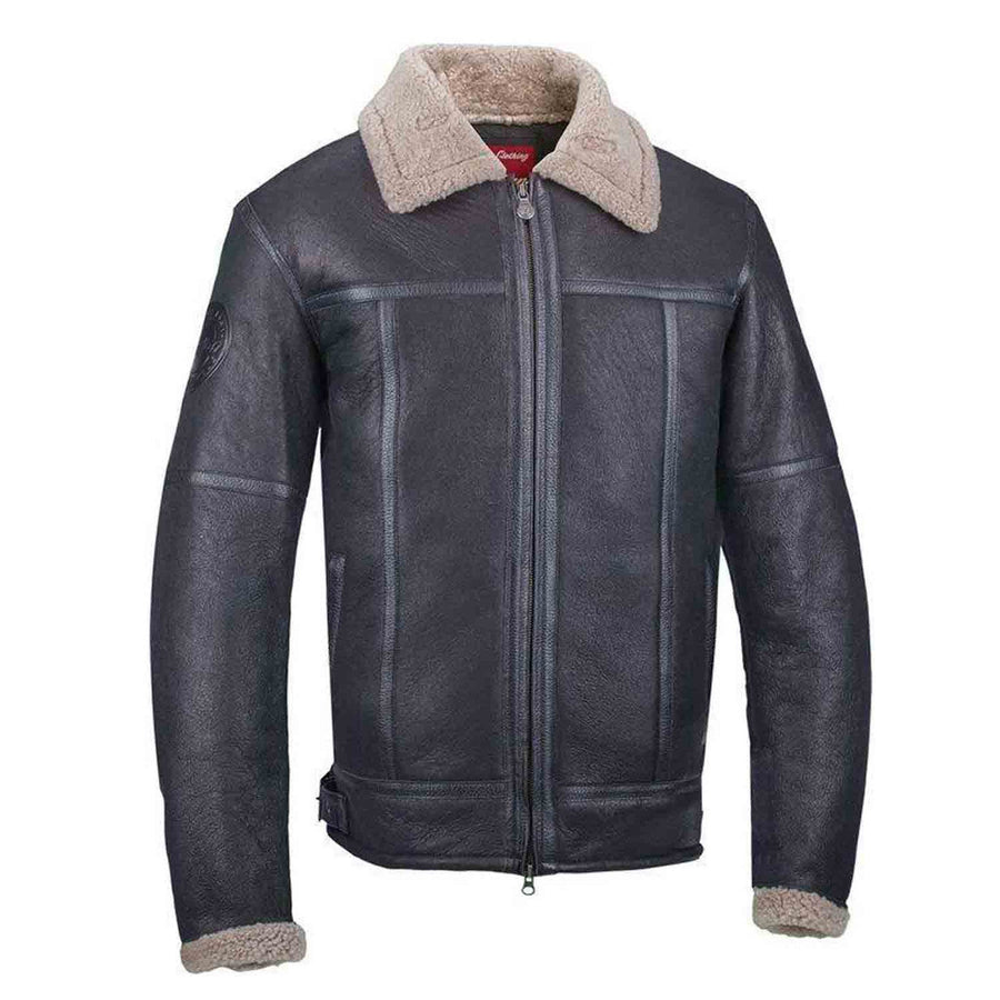 Indian Motorcycle Men's Leather Shearling Riding Jacket - Indian Motorcycle Jacket