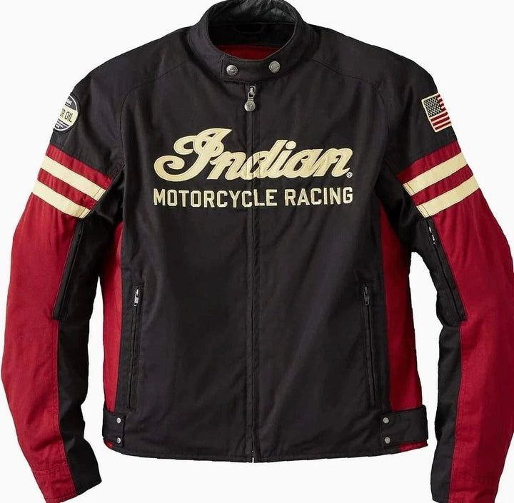 Indian Motorcycle Men's Textile Flat Track Racing Riding Jacket