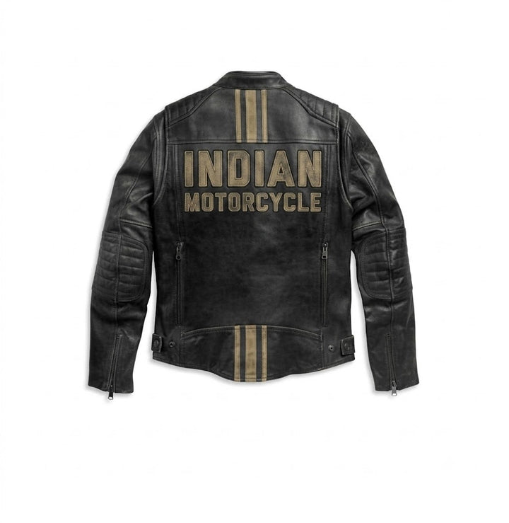 Indian Motorcycle Men's Triple Vent Passing Link II Leather Jacket