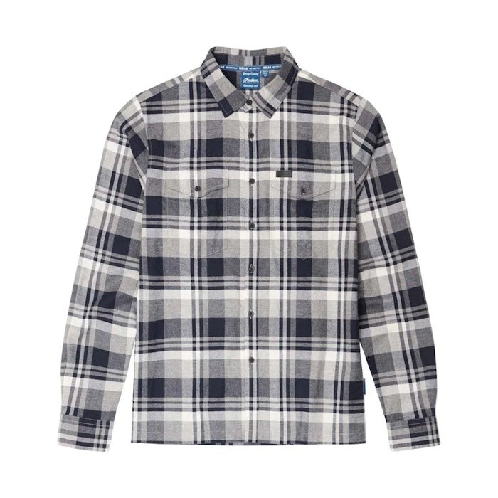 Indian Motorcycle Toledo Men's Plaid Shirt (blue) - Indian Motorcycle Jacket