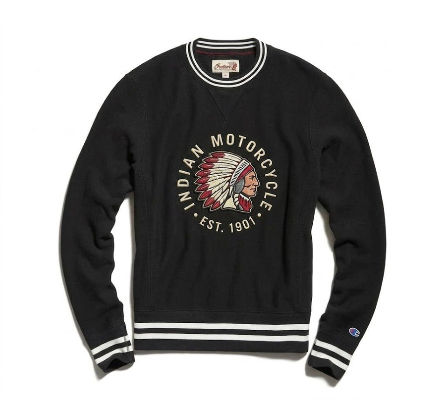 Indian Motorcycle x Champion - Crest Crewneck Sweatshirt - Indian Motorcycle Jacket