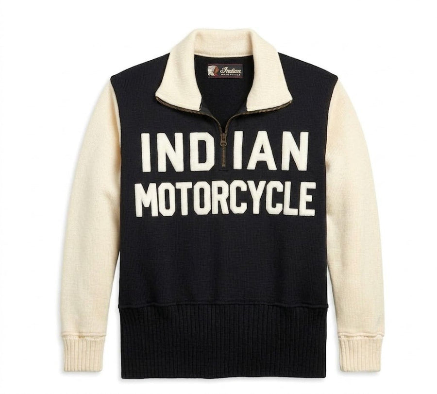 Men's BC Straight Race Font Sweater - Indian Motorcycle Jacket