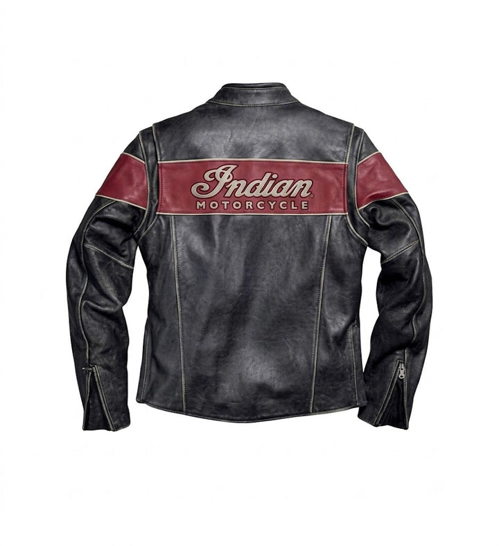 Men’s Black Stylish Victory Lane Motorcycle Leather Jacket