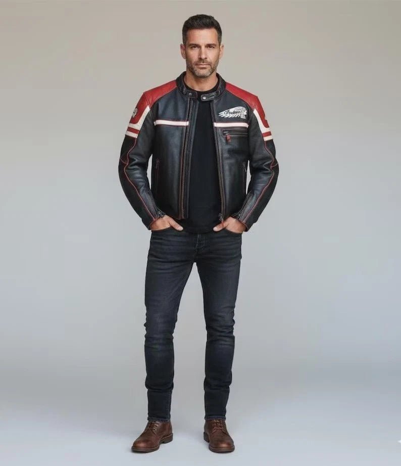 Men's Cruiser Biker Riding Jacket - Indian Motorcycle Jacket