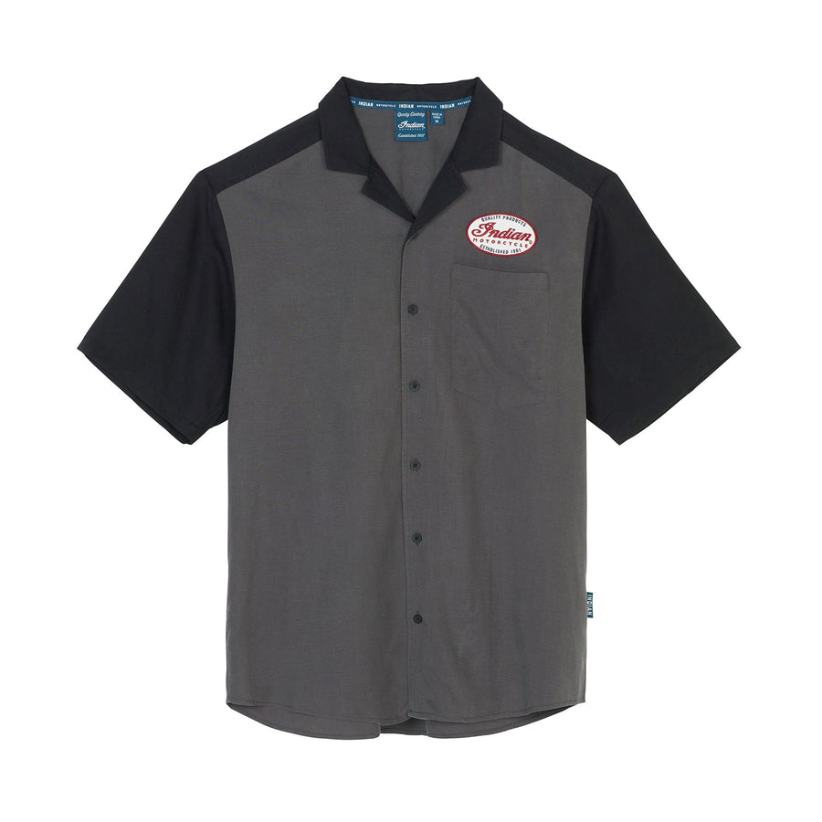 Men's Garage Shirt, Gray - Indian Motorcycle Jacket