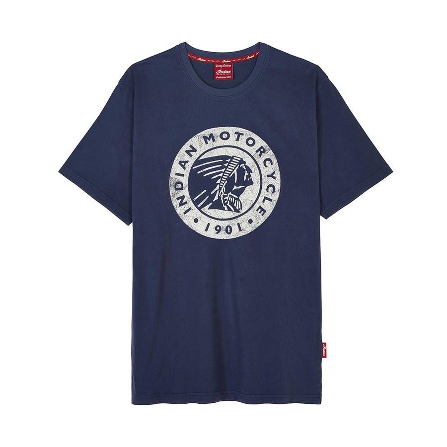 Men's Headdress Icon T-shirt, Navy - Indian Motorcycle Jacket