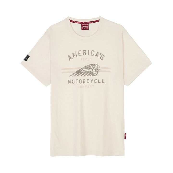 Men's Headdress Motorcycle T-shirt, Oatmeal