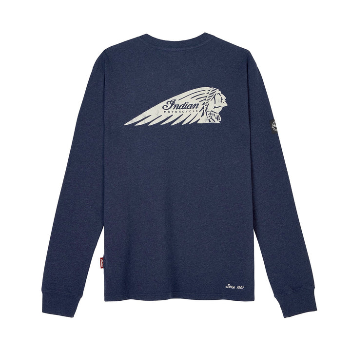 Men's Headdress Pocket Henley LS T-shirt, Navy