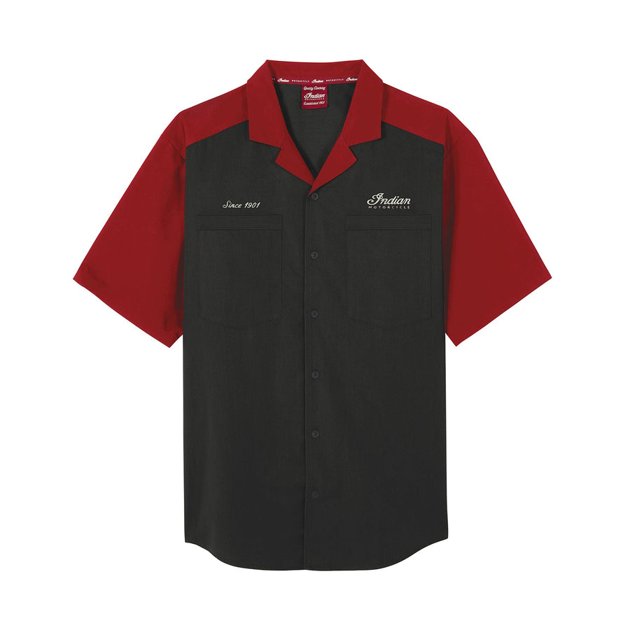 Men's Headdress Pocket SS Shirt, Red - Indian Motorcycle Jacket