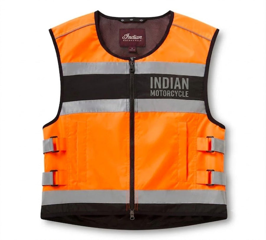 Men's Hi-Vis Vest - Hi Vis Orange - Indian Motorcycle Jacket