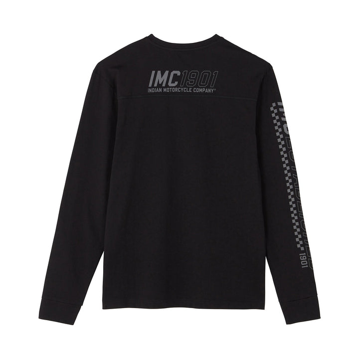 Men's IMC 1901 Sleeve Print Longsleeve T-Shirt, Black