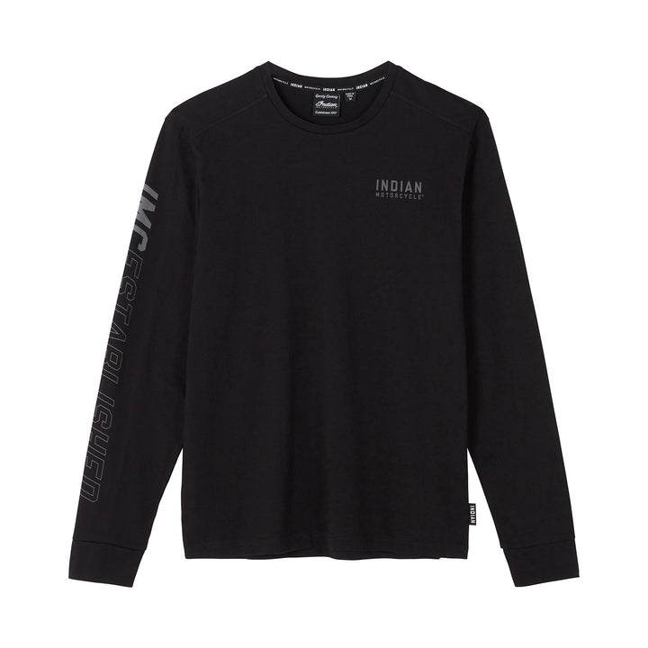 Men's IMC 1901 Sleeve Print Longsleeve T-Shirt, Black