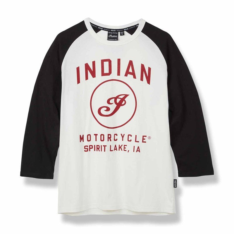 Men’s IMC Contrast Baseball T-Shirt, White - Indian Motorcycle Jacket