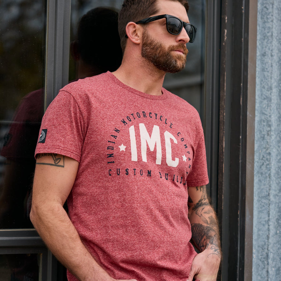 Men's IMC Custom Builds T-Shirt, Red - Indian Motorcycle Jacket
