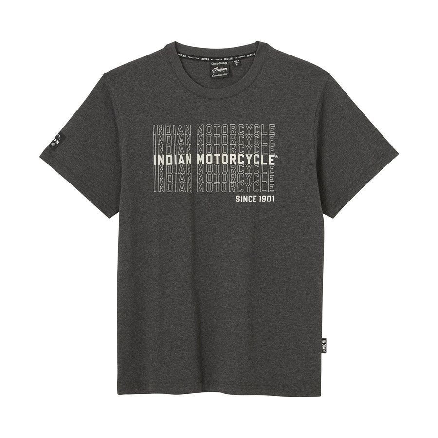 Men's IMC Multiplied Logos T-Shirt, Gray - Indian Motorcycle Jacket